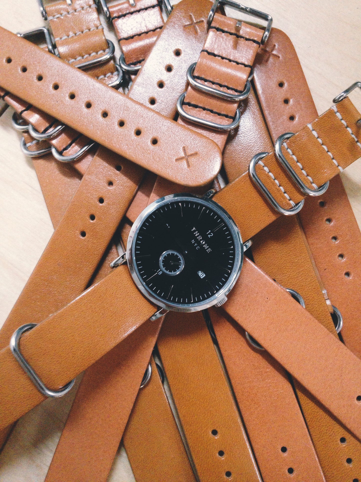 Throne Watches NATO LEATHER WATCH BAND